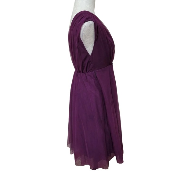 Anthropologie 'Tickled Plum Silk Dress' by Moulinette Soeurs Size 0 - Picture 2 of 5